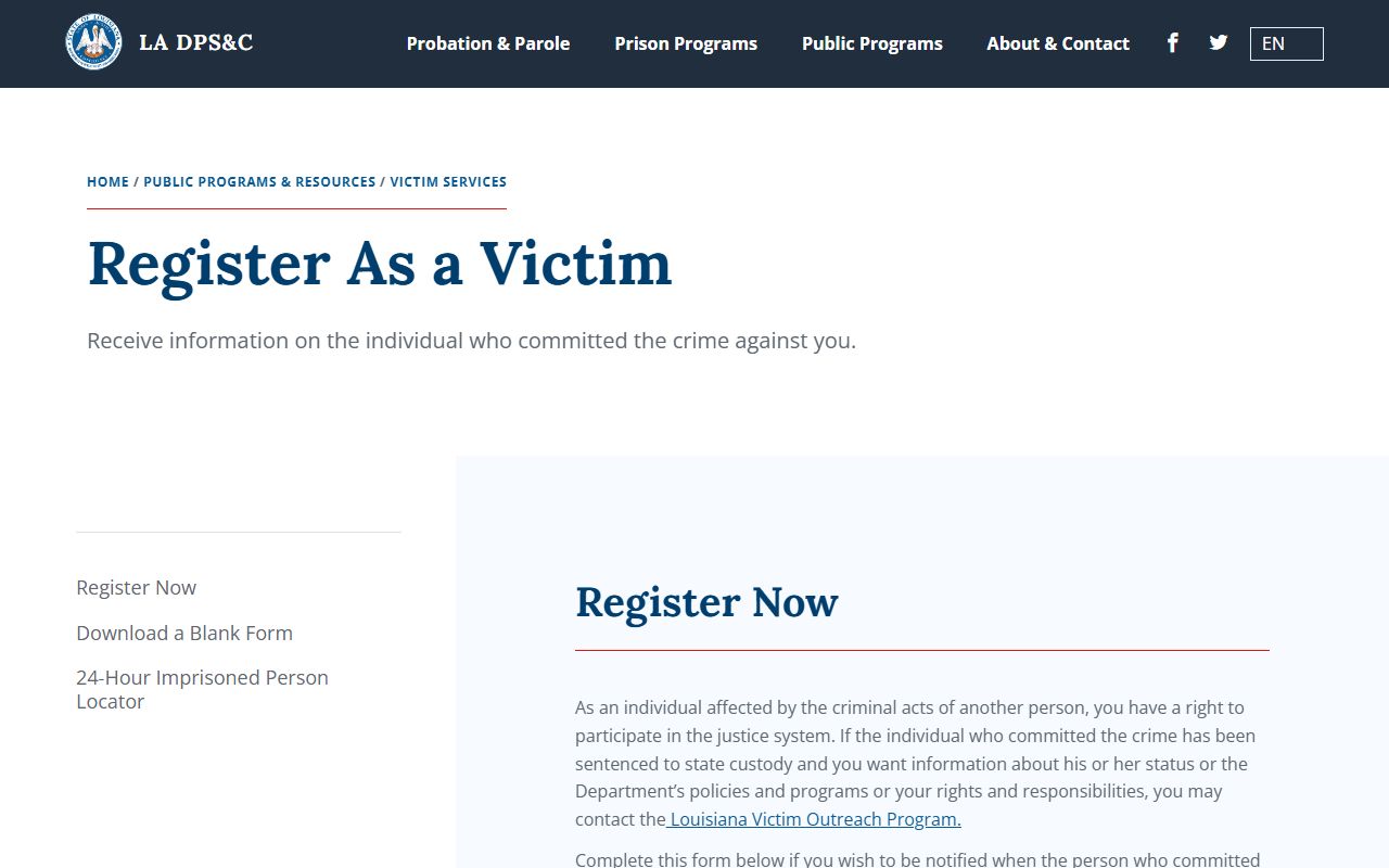 Avoyelles Parish arrest records and court charges Louisiana LAVNS victim registration