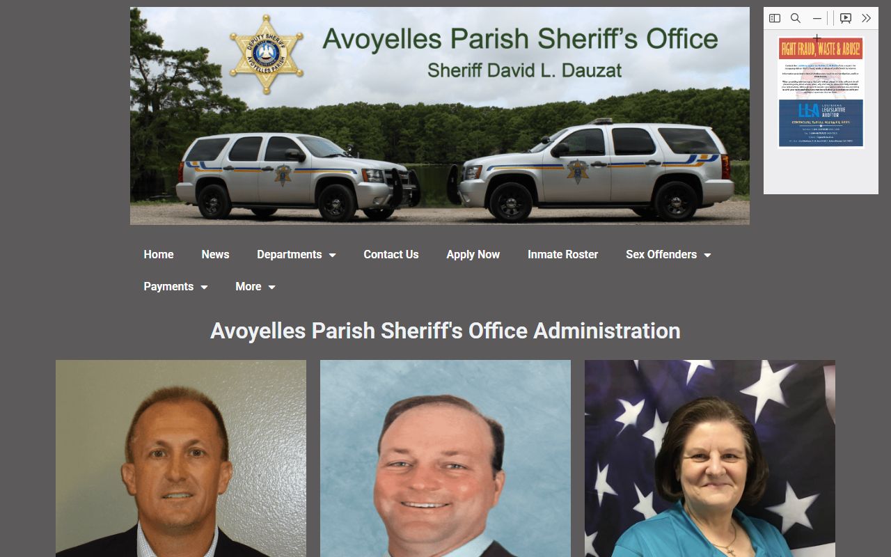 Avoyelles Parish court dockets sheriff administration source