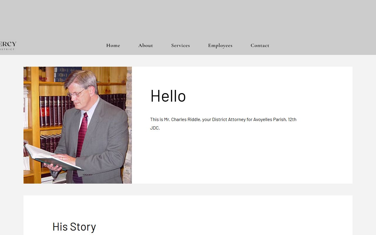 Avoyelles Parish criminal court records District Attorney about page