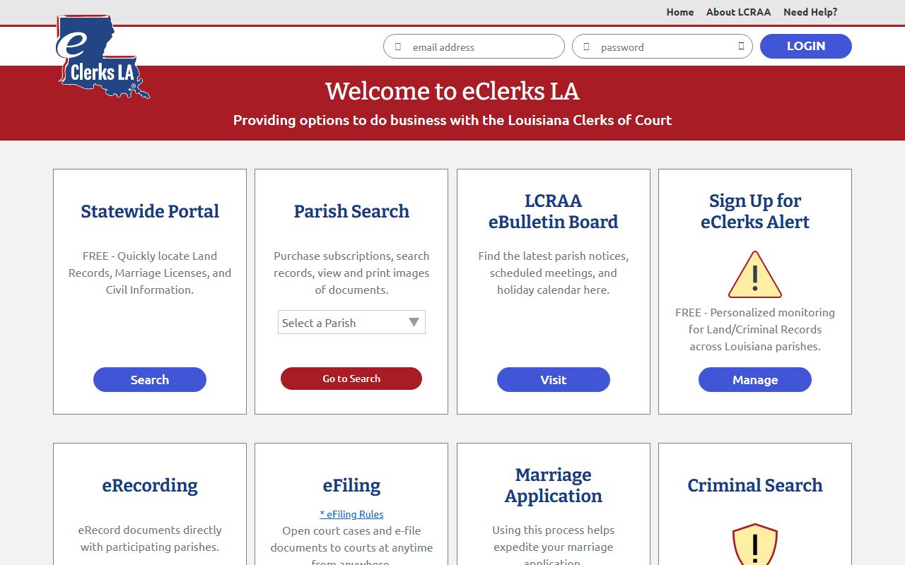 Avoyelles Parish marriage and divorce records eVaultLA statewide portal